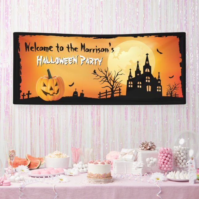 Banderoles Happy Halloween Citrouille du parti Haunted House (Fête)
