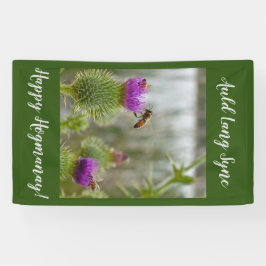 Banderoles Happy Hogmanay Auld Lang Syne Thistle
