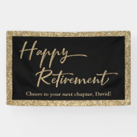 Happy Retirement Typographie Parties scintillant o