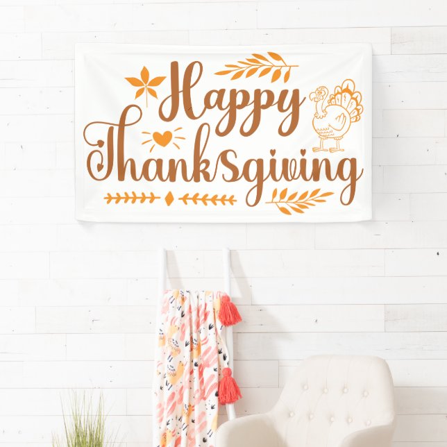 Banderoles Happy Thanksgiving (En situation)