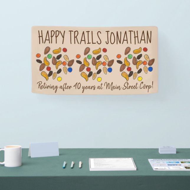 Banderoles Happy Trails Trail Mix Goodbye Retirement Party (Salon professionnel)