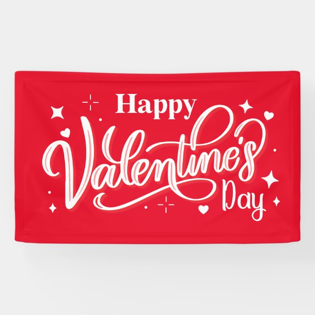 Banderoles Happy Valentine's Day banner (Horizontal)