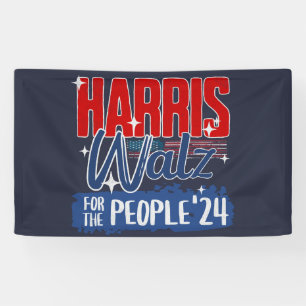 Banderoles Harris Walz 2024 Pour le Peuple Élection Démocrate