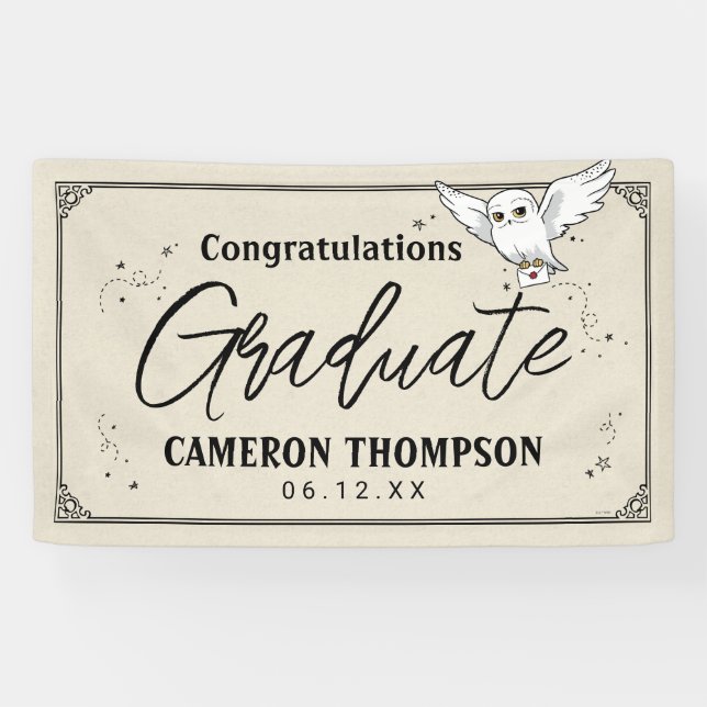 Banderoles Harry Potter | Hedwig Graduation (Horizontal)