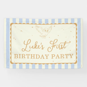 Banderoles Harry Potter Hedwig Rayure Bleue Anniversaire