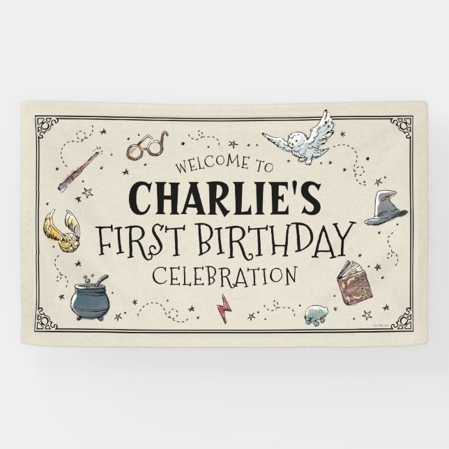 Banderoles Harry Potter Premier anniversaire Bienvenue (Horizontal)