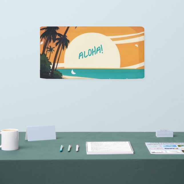 Banderoles Hawaiian/Aloha/Tropical/plage (Salon professionnel)