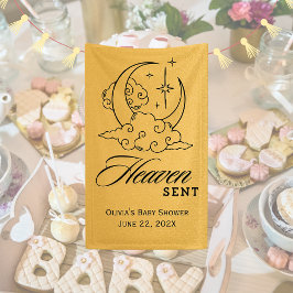 Banderoles Heaven envoyé Baby shower Gold Moon Stars