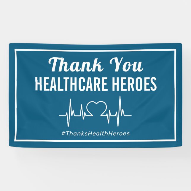 Banderoles Héros de la santé Merci (Horizontal)