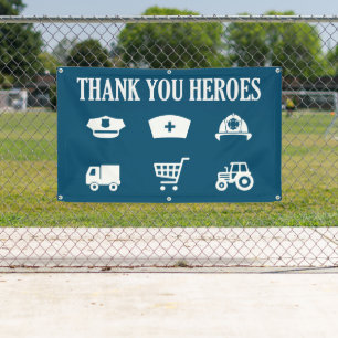 Banderoles Héros Merci   Premiers répondeurs
