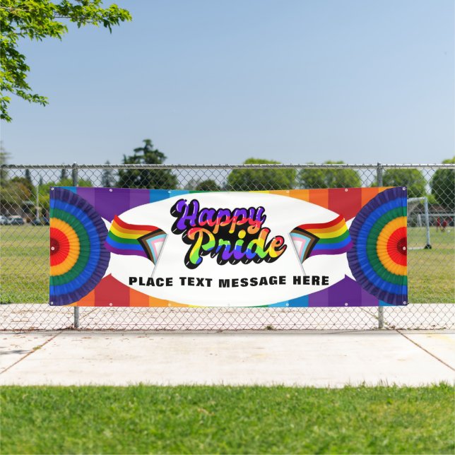 Banderoles HEUREUSE FIDE LGBTQIA+ Gay Parade-Wall Personnalis (Insitu)
