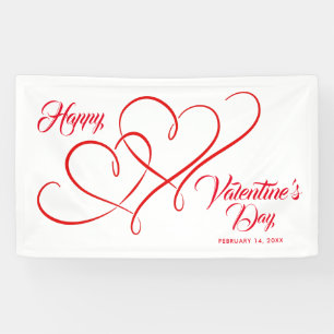 BANDEROLES HEUREUSE SAINTE-VALENTIN ÉVÉNEMENT COEURS LIÉES RO