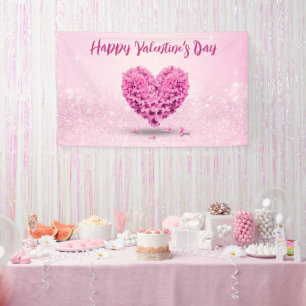 Banderoles Heureuse Sainte-Valentin Rose Hyacinth Lovely Hear