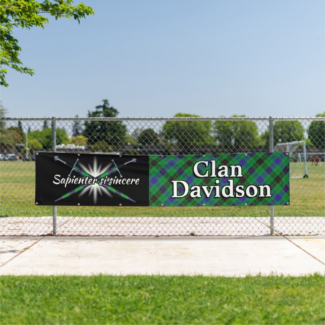 Banderoles Highland Festival Clan Davidson Tent (En situation)