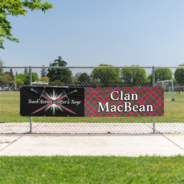 Banderoles Highland Festival Clan MacBean Tent (En situation)