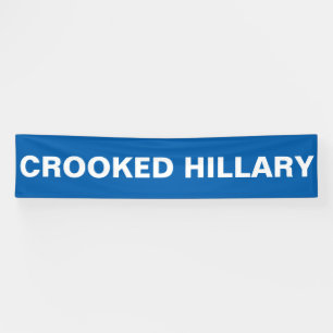 Banderoles Hillary Clinton tordue