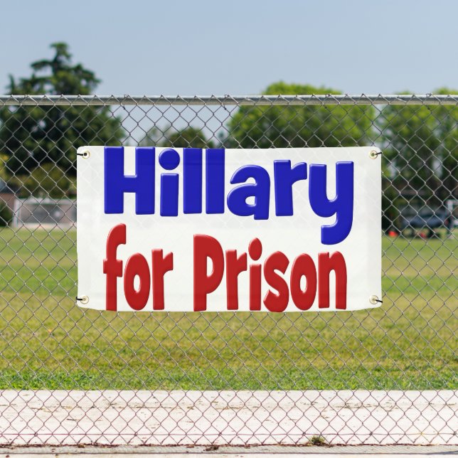 Banderoles Hillary pour Prison rouge & bleu (Insitu)