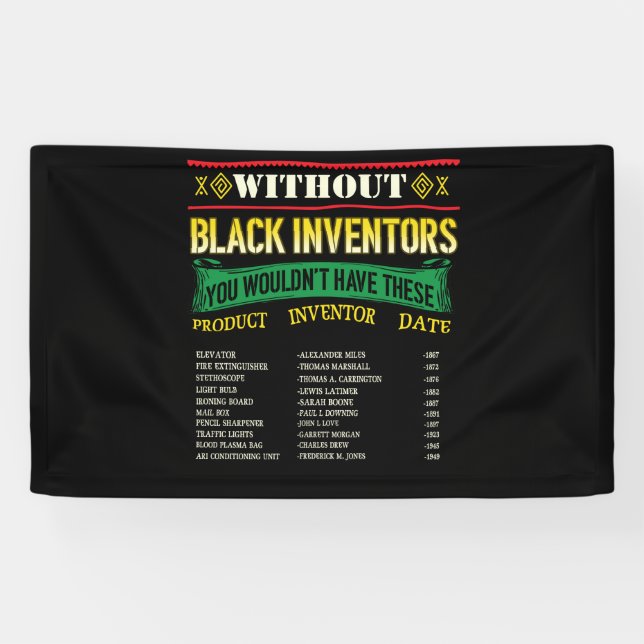 Banderoles Histoire Des Inventeurs Noirs Mois De L'Histoire D (Horizontal)