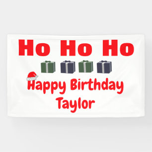 Banderoles HO HO Happy Birthday