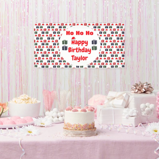 Banderoles HO HO Happy Birthday (Fête)