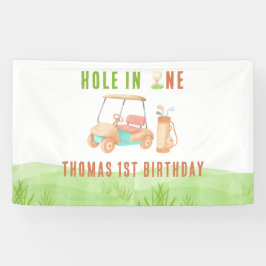 Banderoles Hole In One First Birthday Party