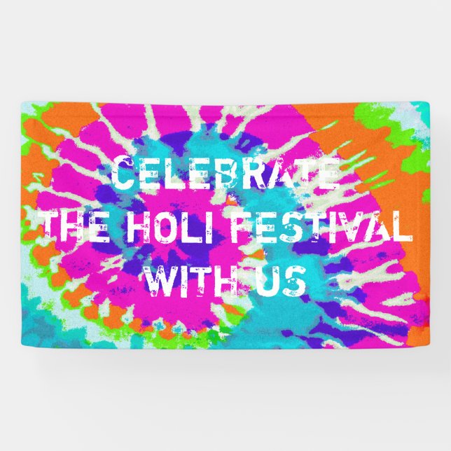 Banderoles holiES - style en spirale de batik de puissance (Horizontal)