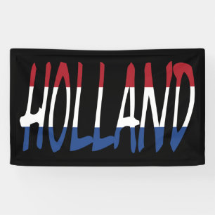Banderoles Hollande superposée sur Pays-Bas Flag sur bk bnrct