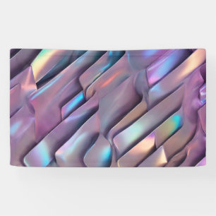 Banderoles Holographie abstraite/iridescente futuriste