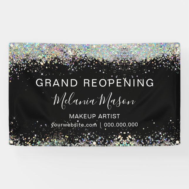 Banderoles Holographique Parties scintillant maquillage Artis (Horizontal)