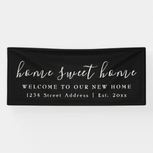 Banderoles Home Sweet Home  Black & White House