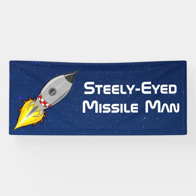 Banderoles Homme aux missiles à oeil serré (Horizontal)