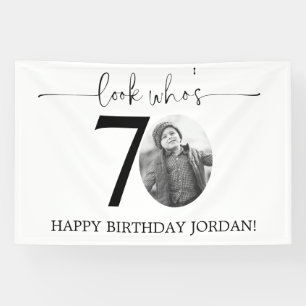 Banderoles Homme Regarde Qui a 70 ans Photo 80e Anniversaire