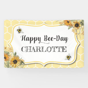 Banderoles Honey Bee Anniversaire Banner Party Contexte