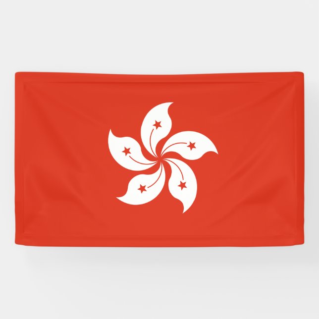 Banderoles Hong Kong flag  (Horizontal)