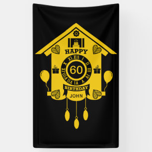 Banderoles Horloge de Cuckoo Joyeux anniversaire