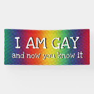 Banderoles Hors Du Closet Rainbow Pride Personnalisé Je Suis 