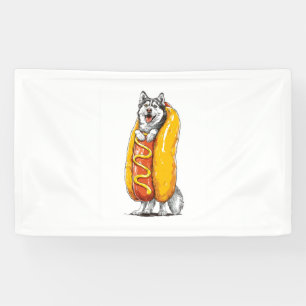 Banderoles Hot Dog Husky - Costume alimentaire drôle