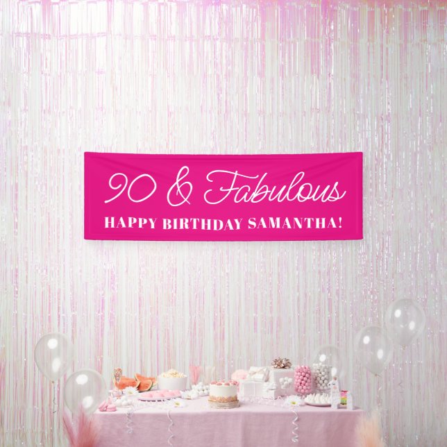 Banderoles Hot Pink 90 et Fabulous (Fête)