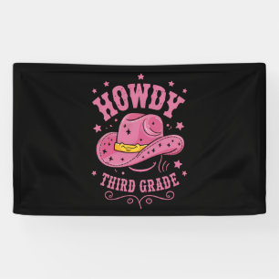 Banderoles Howdy Cowboy De 3E Année Revenir À L'École