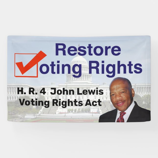 Banderoles HR4 John Lewis Loi sur les droits de vote (Horizontal)