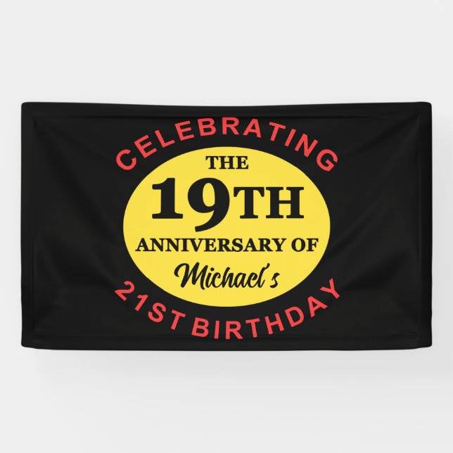 Banderoles Humour personnalisé 40e anniversaire (Horizontal)
