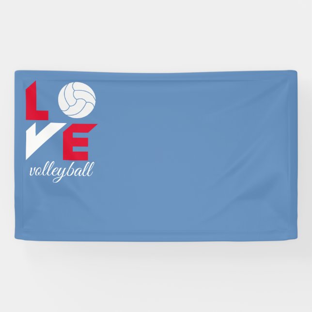 Banderoles I Love volleyball (Horizontal)