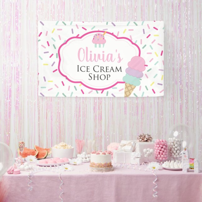Banderoles Ice Cream Shop fête d'anniversaire (Fête)