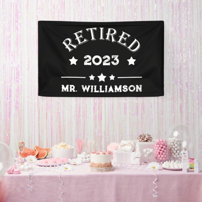 Banderoles Idée cadeau de retraite personnalisée (Fête)
