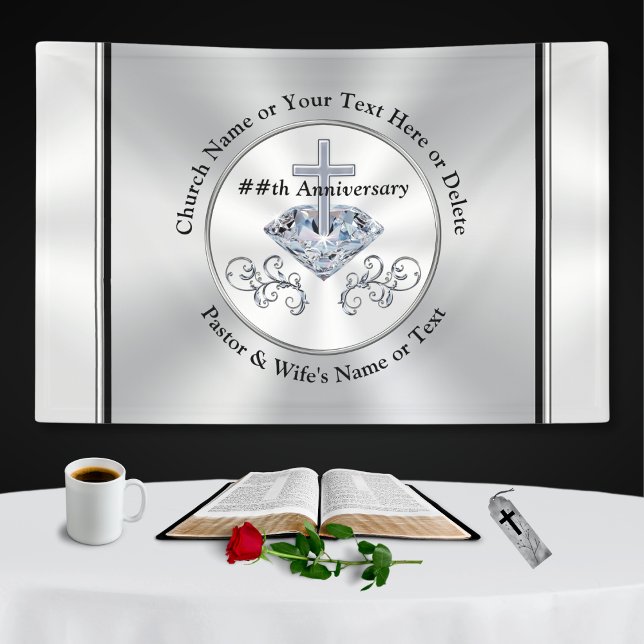 Banderoles Idées d'anniversaire de l'église Décoration person (Wall Decorations for Church Anniversary. Church Anniversary Banner. Pastor appreciation banner ideas)