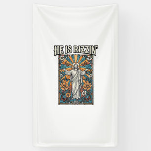 Banderoles Il Est Rizzin Vintage Pâques Vitrail T-Shirt De