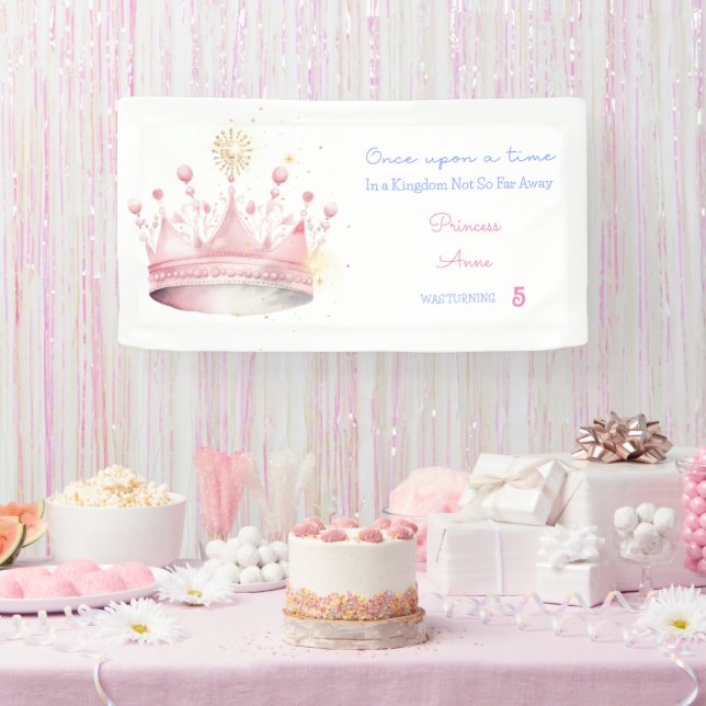 Banderoles Il était une fois, anniversaire de la princesse (Fête)