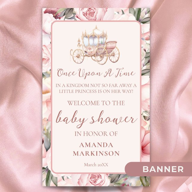 Banderoles Il était une fois Princesse Baby shower Bienvenue (Créateur téléchargé)