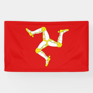 Banderoles Île de drapeau de l'homme