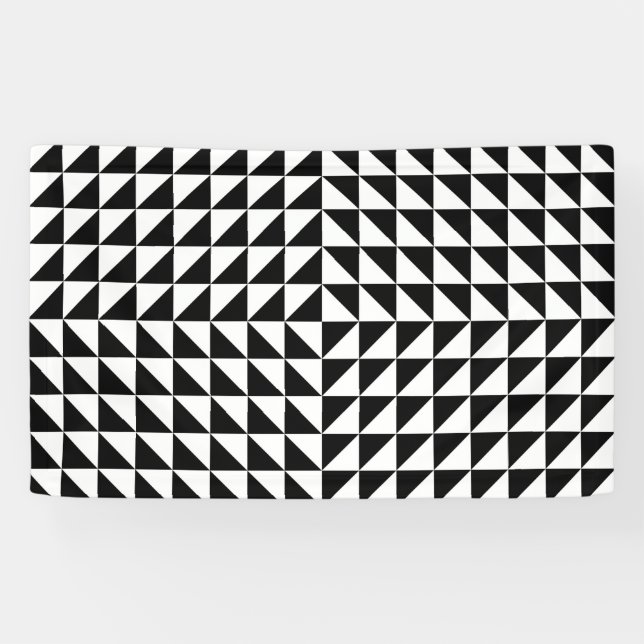 Banderoles illusion d'optique noir (Horizontal)